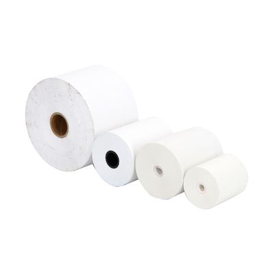 Black Thermal Label Paper Roll Glossy Finish Image Black Core 3inch