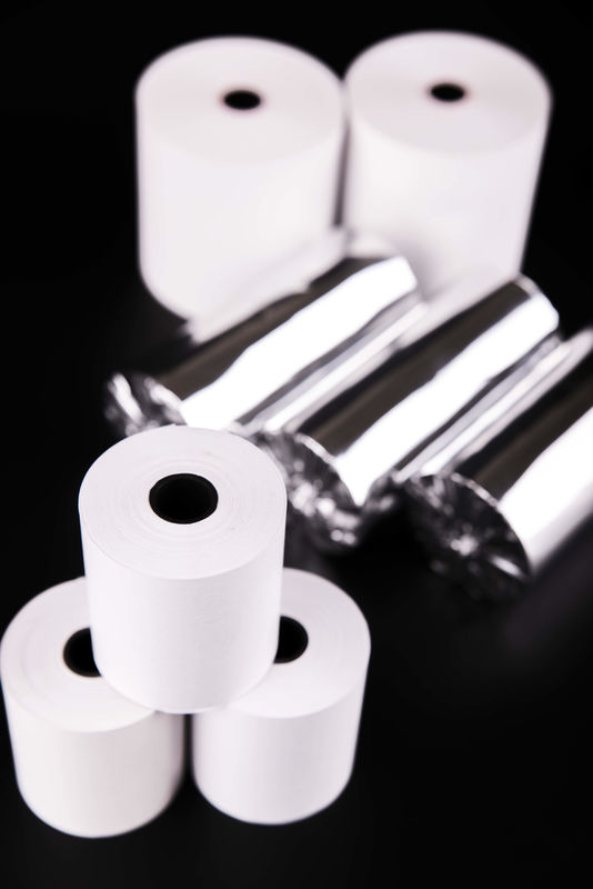 100% Virgin Wood Pulp Jumbo Thermal Paper Rolls For ATM/POS ROLL