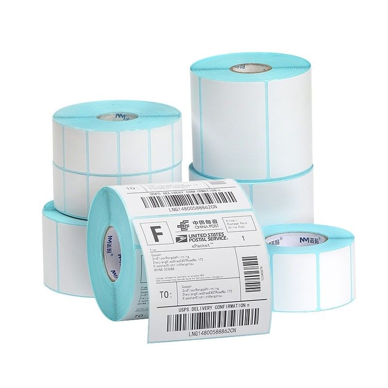 Logistics Glassine Paper Thermal Paper Thermal Label Paper Roll For Direct Self Adhesive