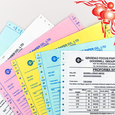 Trung Quốc Nhà máy 7 Ply NCR giấy CB CFB CF 55/50/55gsm 61*86/70*100cm Màu đen/Xanh hình ảnh giấy không carbon